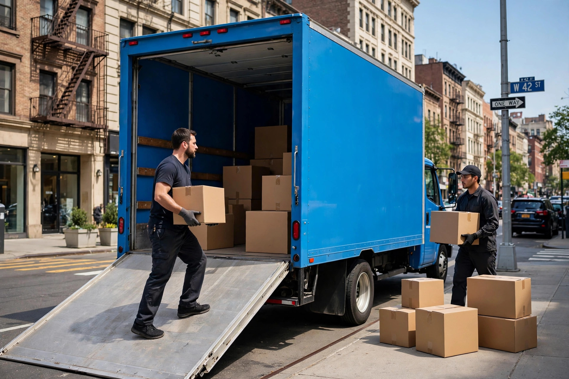 Mass Dispatch movers loading a truck in New York City