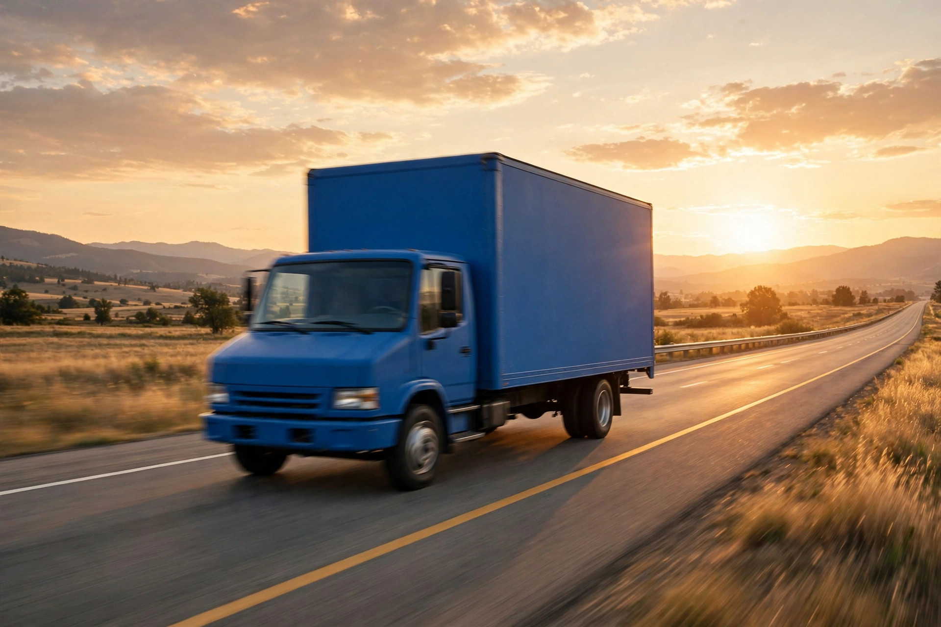 Mass Dispatch long-distance moving truck on the highway